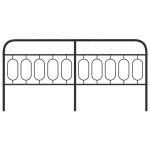 vidaXL Tăblie de pat metalică, negru, 200 cm