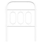 vidaXL Tăblie de pat metalică, alb, 75 cm vidaXL Tăblie de pat metalică, alb, 75 cm