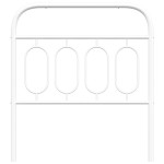vidaXL Tăblie de pat metalică, alb, 90 cm vidaXL Tăblie de pat metalică, alb, 90 cm