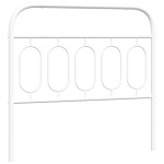 vidaXL Tăblie de pat metalică, alb, 107 cm