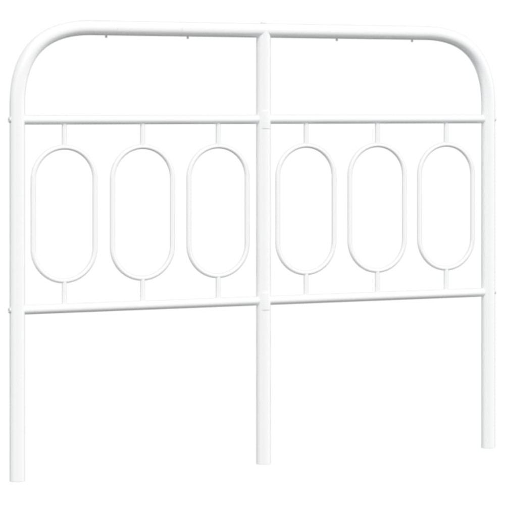 vidaXL Tăblie de pat metalică, alb, 120 cm