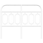 vidaXL Tăblie de pat metalică, alb, 120 cm