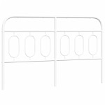 vidaXL Tăblie de pat metalică, alb, 137 cm