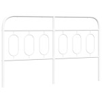 vidaXL Tăblie de pat metalică, alb, 150 cm