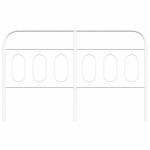 vidaXL Tăblie de pat metalică, alb, 150 cm