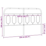 vidaXL Tăblie de pat metalică, alb, 150 cm
