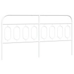 vidaXL Tăblie de pat metalică, alb, 160 cm