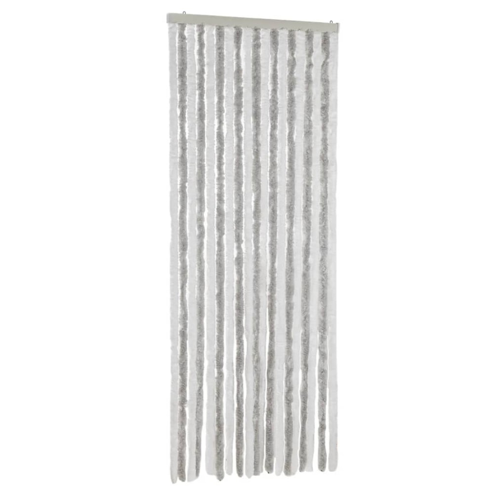 vidaXL Perdea pentru insecte, gri deschis și alb, 56x185 cm, chenille