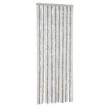 vidaXL Perdea pentru insecte, gri deschis și alb, 56x185 cm, chenille vidaXL Perdea pentru insecte, gri deschis și alb, 56x185 cm, chenille