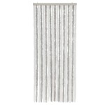 vidaXL Perdea pentru insecte, gri deschis și alb, 56x185 cm, chenille vidaXL Perdea pentru insecte, gri deschis și alb, 56x185 cm, chenille