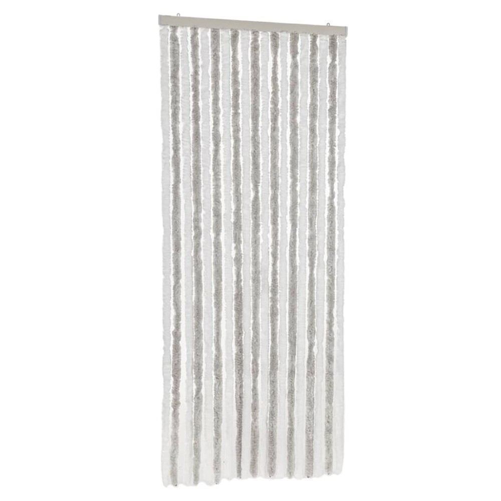 vidaXL Perdea pentru insecte, gri deschis și alb, 56x200 cm, chenille