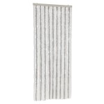 vidaXL Perdea pentru insecte, gri deschis și alb, 56x200 cm, chenille vidaXL Perdea pentru insecte, gri deschis și alb, 56x200 cm, chenille
