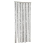 vidaXL Perdea pentru insecte, gri deschis și alb, 90x200 cm, chenille vidaXL Perdea pentru insecte, gri deschis și alb, 90x200 cm, chenille