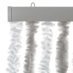 vidaXL Perdea pentru insecte, gri deschis și alb, 90x200 cm, chenille vidaXL Perdea pentru insecte, gri deschis și alb, 90x200 cm, chenille
