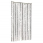 vidaXL Perdea pentru insecte, gri deschis și alb, 100x200 cm, chenille vidaXL Perdea pentru insecte, gri deschis și alb, 100x200 cm, chenille