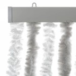 vidaXL Perdea pentru insecte, gri deschis și alb, 100x200 cm, chenille vidaXL Perdea pentru insecte, gri deschis și alb, 100x200 cm, chenille