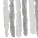 vidaXL Perdea pentru insecte, gri deschis și alb, 100x220 cm, chenille vidaXL Perdea pentru insecte, gri deschis și alb, 100x220 cm, chenille