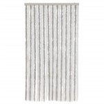 vidaXL Perdea pentru insecte, gri deschis și alb, 100x230 cm, chenille vidaXL Perdea pentru insecte, gri deschis și alb, 100x230 cm, chenille