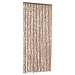 vidaXL Perdea pentru insecte, bej și maro închis, 56x185 cm, chenille vidaXL Perdea pentru insecte, bej și maro închis, 56x185 cm, chenille