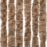 vidaXL Perdea pentru insecte, bej și maro închis, 56x185 cm, chenille vidaXL Perdea pentru insecte, bej și maro închis, 56x185 cm, chenille