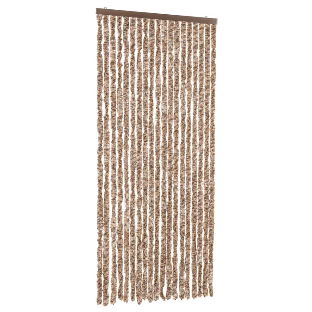 vidaXL Perdea pentru insecte, bej și maro închis, 56x200 cm, chenille