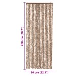 vidaXL Perdea pentru insecte, bej și maro închis, 56x200 cm, chenille vidaXL Perdea pentru insecte, bej și maro închis, 56x200 cm, chenille