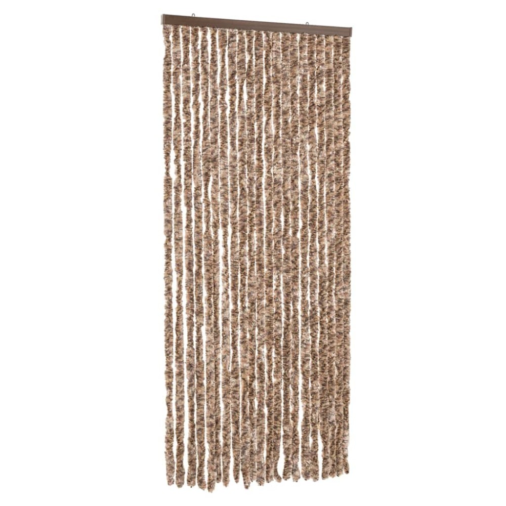 vidaXL Perdea pentru insecte, bej și maro închis, 90x200 cm, chenille