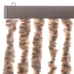 vidaXL Perdea pentru insecte, bej și maro închis, 90x200 cm, chenille vidaXL Perdea pentru insecte, bej și maro închis, 90x200 cm, chenille