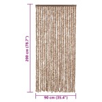 vidaXL Perdea pentru insecte, bej și maro închis, 90x200 cm, chenille vidaXL Perdea pentru insecte, bej și maro închis, 90x200 cm, chenille