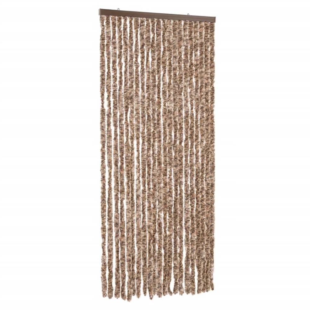 vidaXL Perdea pentru insecte, bej și maro închis, 90x220 cm, chenille