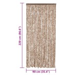 vidaXL Perdea pentru insecte, bej și maro închis, 90x220 cm, chenille vidaXL Perdea pentru insecte, bej și maro închis, 90x220 cm, chenille