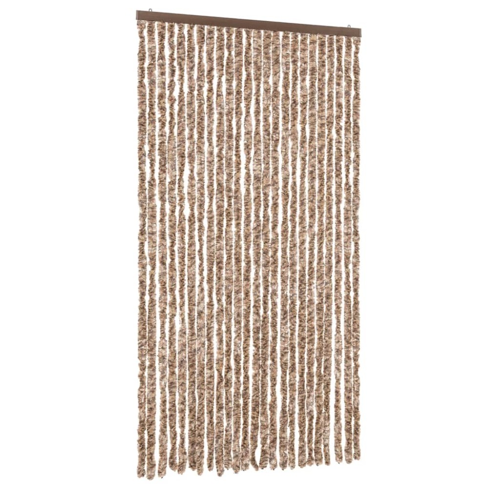 vidaXL Perdea pentru insecte, bej și maro închis, 100x200 cm, chenille
