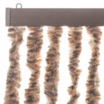 vidaXL Perdea pentru insecte, bej și maro închis, 100x200 cm, chenille vidaXL Perdea pentru insecte, bej și maro închis, 100x200 cm, chenille