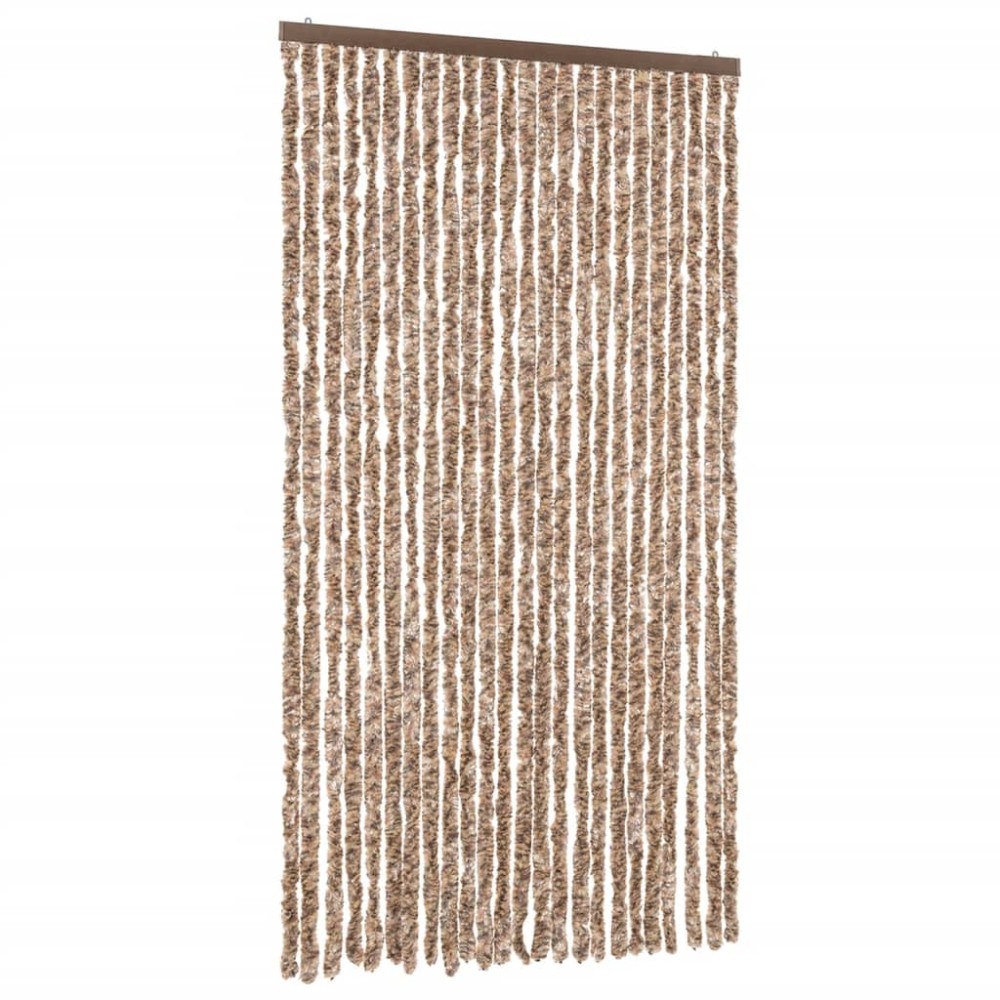 vidaXL Perdea pentru insecte, bej și maro închis, 100x220 cm, chenille