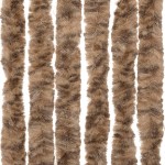 vidaXL Perdea pentru insecte, bej și maro închis, 100x220 cm, chenille vidaXL Perdea pentru insecte, bej și maro închis, 100x220 cm, chenille
