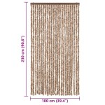 vidaXL Perdea pentru insecte, bej și maro închis, 100x230 cm Chenille vidaXL Perdea pentru insecte, bej și maro închis, 100x230 cm Chenille
