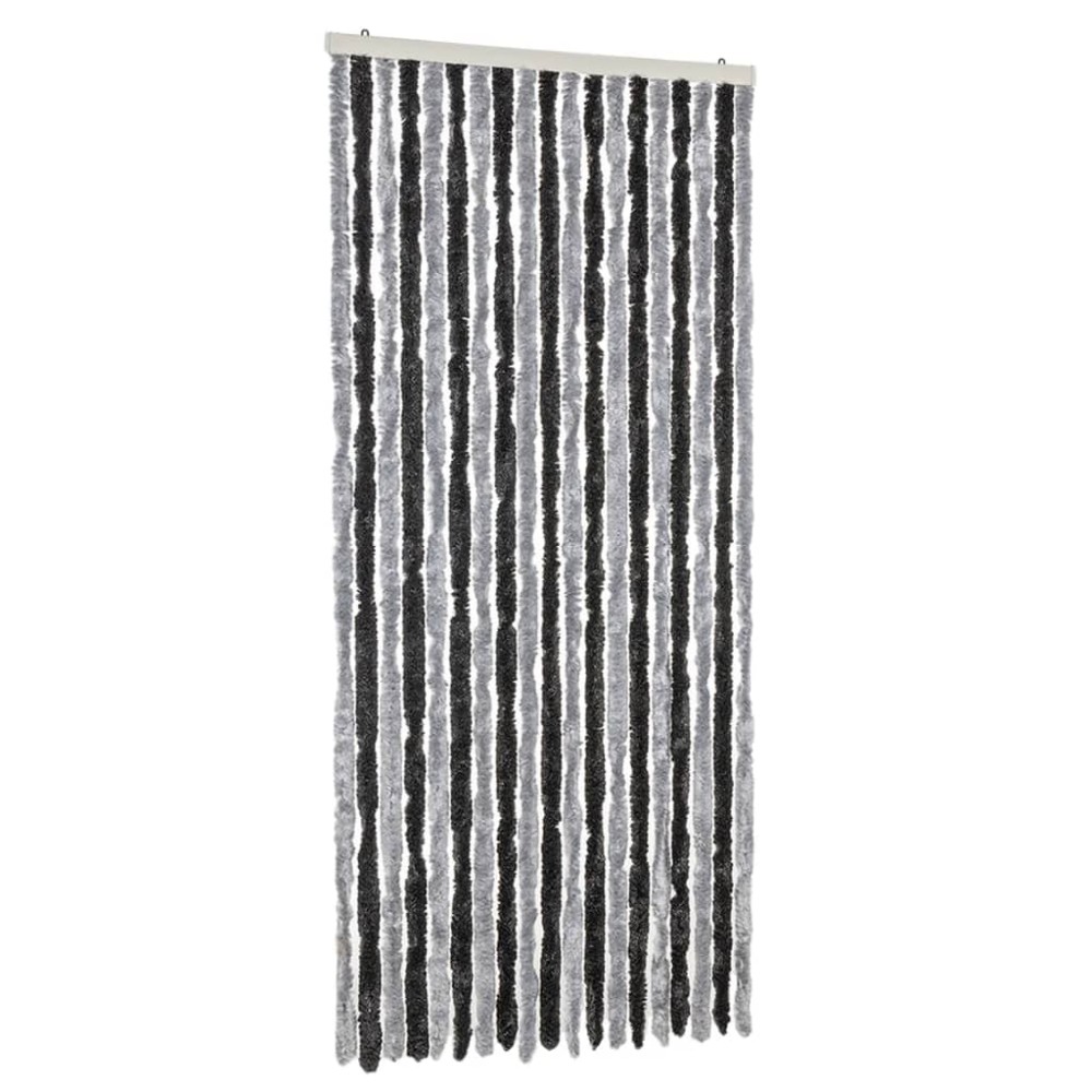 vidaXL Perdele pentru insecte, gri și negru, 56x185 cm, chenille