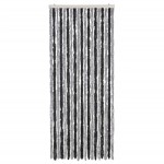 vidaXL Perdele pentru insecte, gri și negru, 56x185 cm, chenille vidaXL Perdele pentru insecte, gri și negru, 56x185 cm, chenille