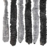 vidaXL Perdele pentru insecte, gri și negru, 56x185 cm, chenille vidaXL Perdele pentru insecte, gri și negru, 56x185 cm, chenille