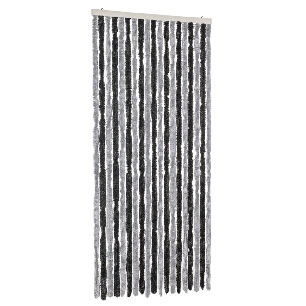 vidaXL Perdea pentru insecte, gri și negru, 56x200 cm, chenille