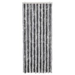 vidaXL Perdea pentru insecte, gri și negru, 56x200 cm, chenille vidaXL Perdea pentru insecte, gri și negru, 56x200 cm, chenille
