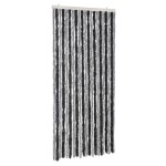 vidaXL Perdea pentru insecte, gri și negru, 90x200 cm, chenille vidaXL Perdea pentru insecte, gri și negru, 90x200 cm, chenille