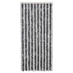 vidaXL Perdea pentru insecte, gri și negru, 90x200 cm, chenille vidaXL Perdea pentru insecte, gri și negru, 90x200 cm, chenille