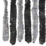 vidaXL Perdea pentru insecte, gri și negru, 90x220 cm, chenille vidaXL Perdea pentru insecte, gri și negru, 90x220 cm, chenille