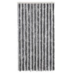vidaXL Perdea pentru insecte, gri și negru, 100x200 cm, chenille vidaXL Perdea pentru insecte, gri și negru, 100x200 cm, chenille