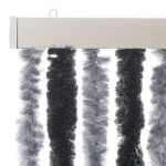 vidaXL Perdea pentru insecte, gri și negru, 100x200 cm, chenille vidaXL Perdea pentru insecte, gri și negru, 100x200 cm, chenille