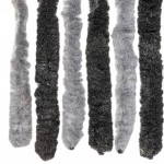 vidaXL Perdea pentru insecte, gri și negru, 100x200 cm, chenille vidaXL Perdea pentru insecte, gri și negru, 100x200 cm, chenille
