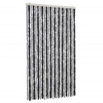 vidaXL Perdea pentru insecte, gri și negru, 100x230 cm, chenille vidaXL Perdea pentru insecte, gri și negru, 100x230 cm, chenille