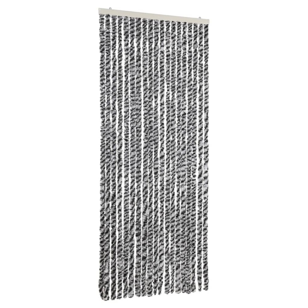 vidaXL Perdele pentru insecte, gri și negru-alb, 56x200 cm, chenille