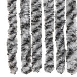 vidaXL Perdele pentru insecte, gri și negru-alb, 56x200 cm, chenille vidaXL Perdele pentru insecte, gri și negru-alb, 56x200 cm, chenille